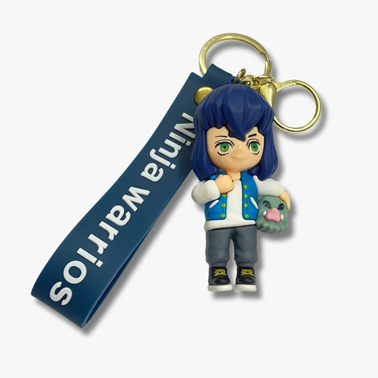 💙 Inosuke-Inspired Casual Edition Keychain – The Cool Beast Slayer