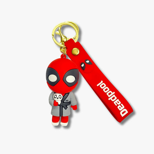 Deadpool Keychain – Chibi Detective Edition with Panda Plush