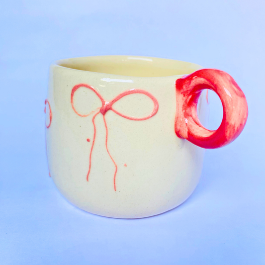 Heart Tied Up Mug – Sweet, Soft & Whimsically Elegant
