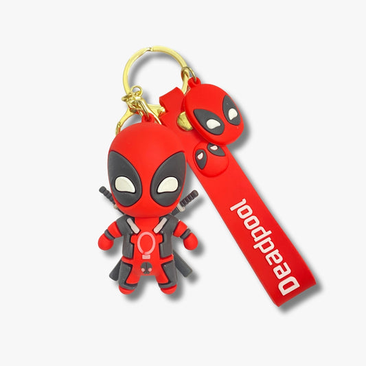 Deadpool Keychain – Classic Chibi Edition with Dual Swords