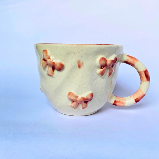 Love Softly Tied Up Mug – Handcrafted Charm, Tied with Grace