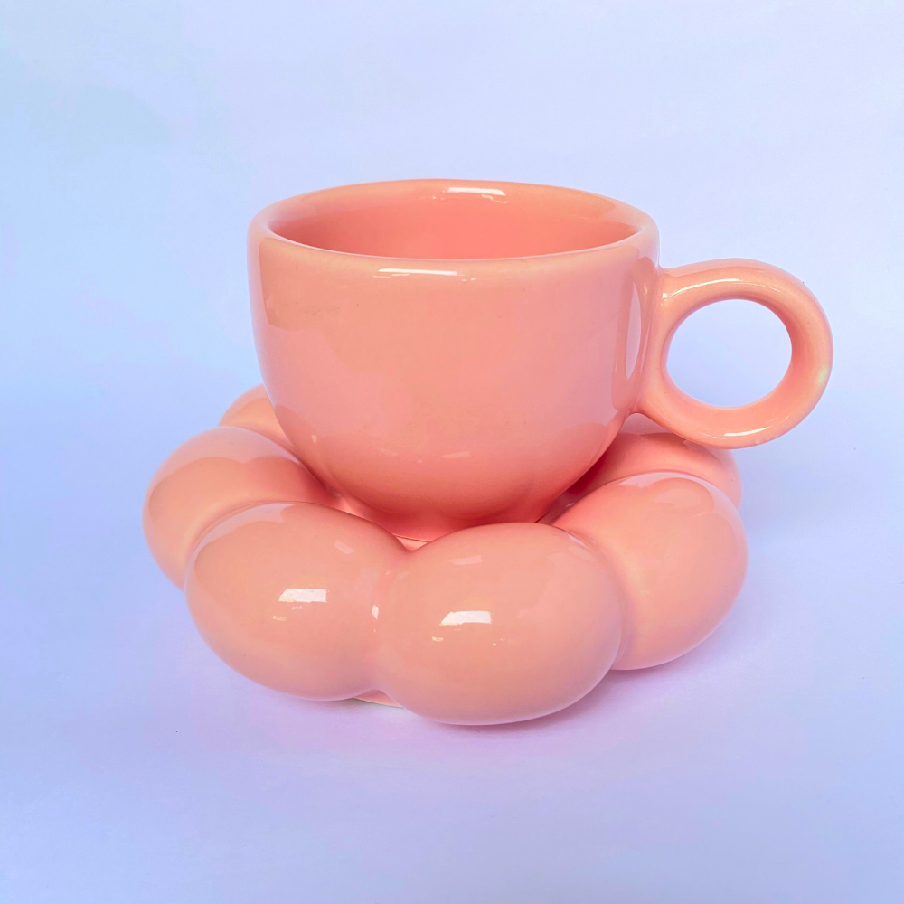 ☁️ Peach Cloud Sip Mug – Soft, Sweet & Serene