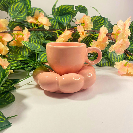 ☁️ Peach Cloud Sip Mug – Soft, Sweet & Serene
