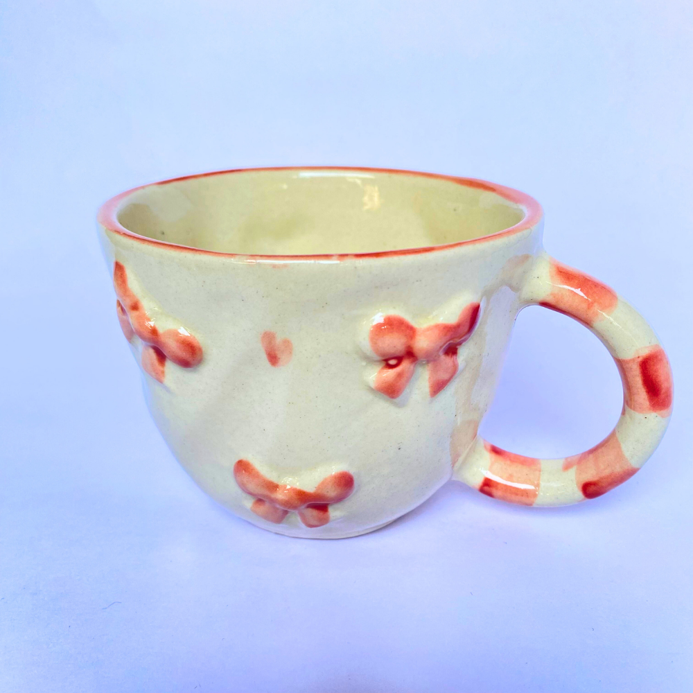 Love Softly Tied Up Mug – Handcrafted Charm, Tied with Grace