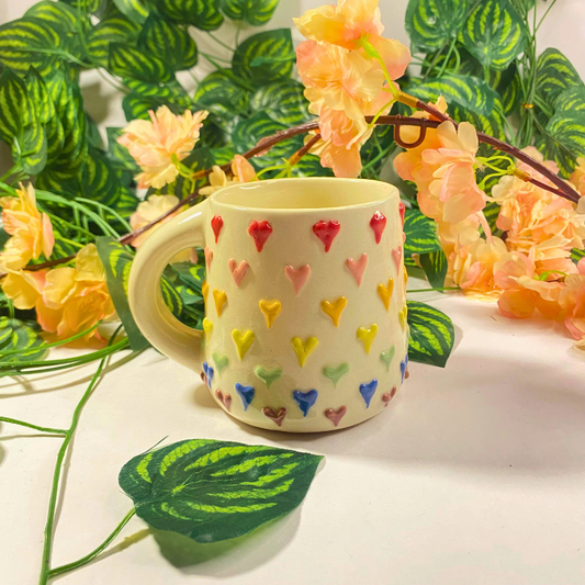 🎉 Confetti Hearts Mug – Colorful Love in Every Sip
