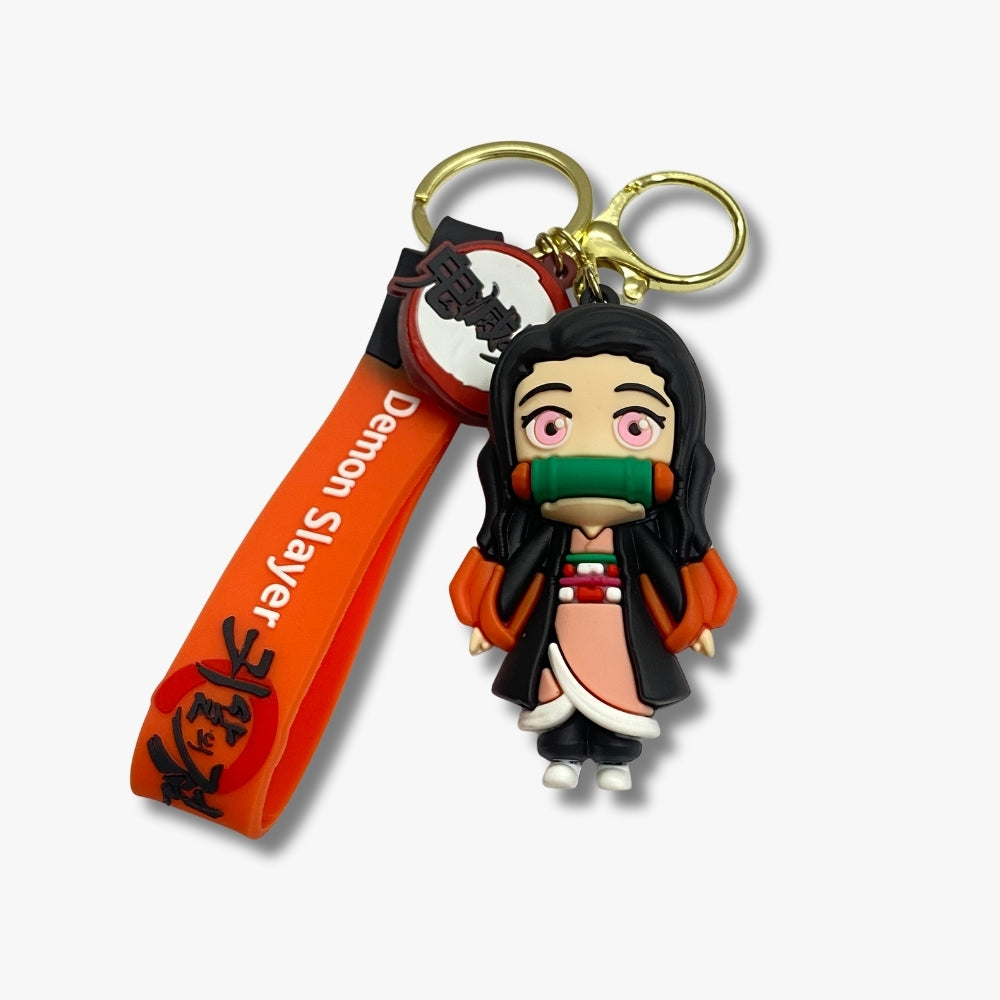 🌸 Nezuko Demon Slayer Keychain – The Gentle Demon Edition