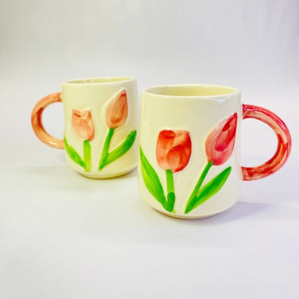 Hand-Painted Tulip Mug - Image 2