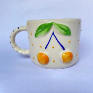 Ceramic Mug with Fruit Design