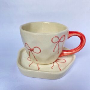 Handcrafted Ceramic Cup and Saucer