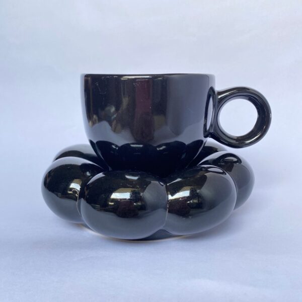 Ceramic Cup with Bubble Saucer - Image 2