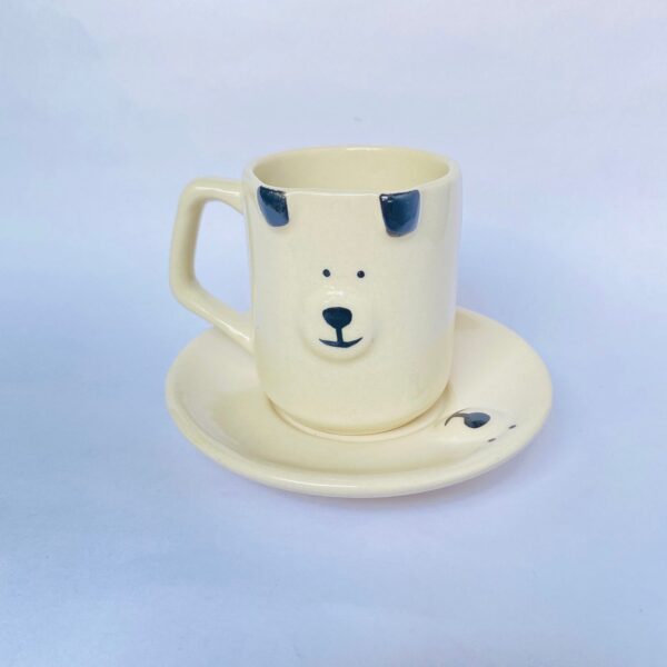 Ceramic Bear Mug with Saucer - Image 2
