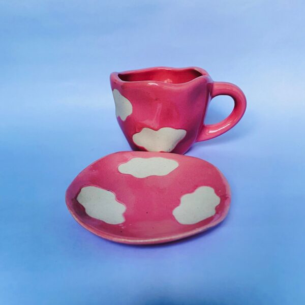 Handmade Ceramic Cup and Saucer - Image 2