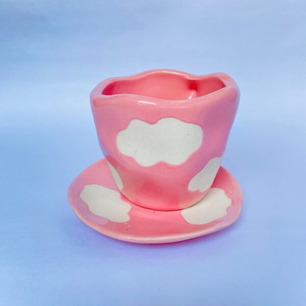 Handmade Ceramic Cup and Saucer - Image 4